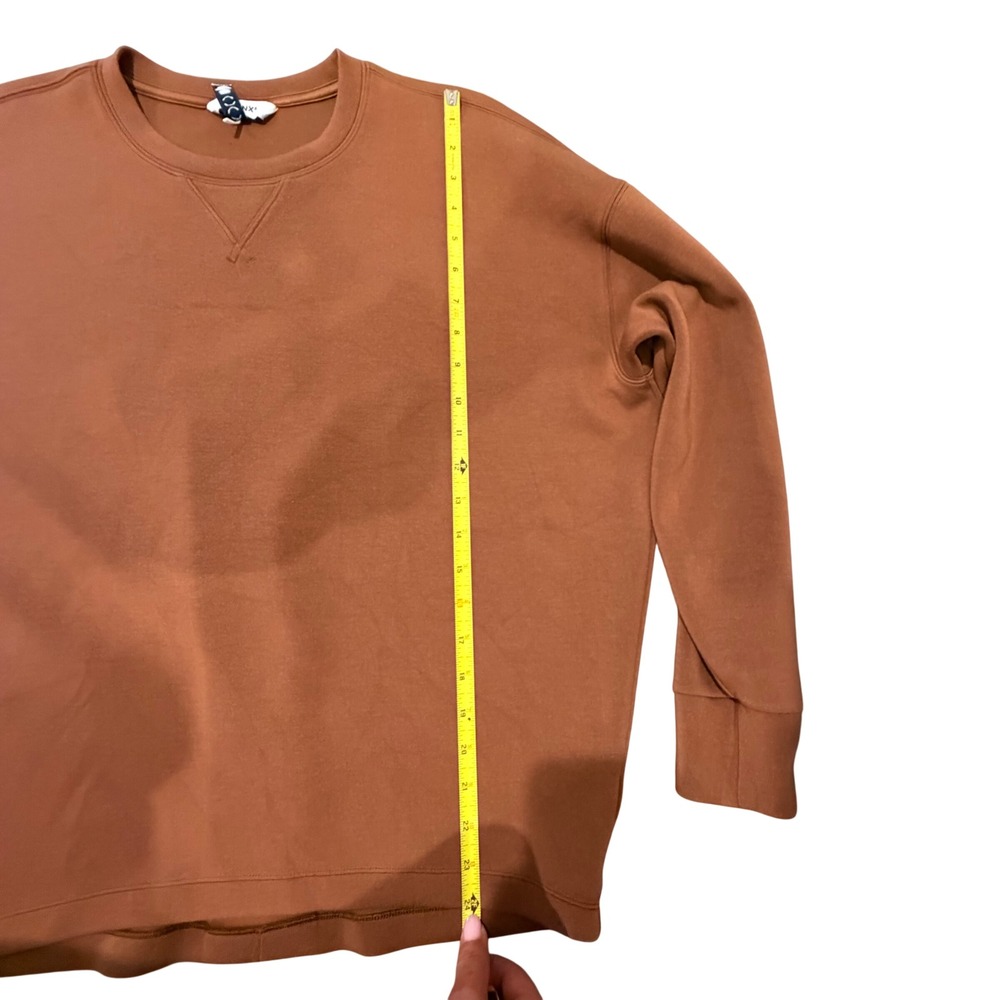 Spanx Brown AirEssentials Crew Neck Sweatshirt Ultra Soft | Size M - Picture 11 of 11